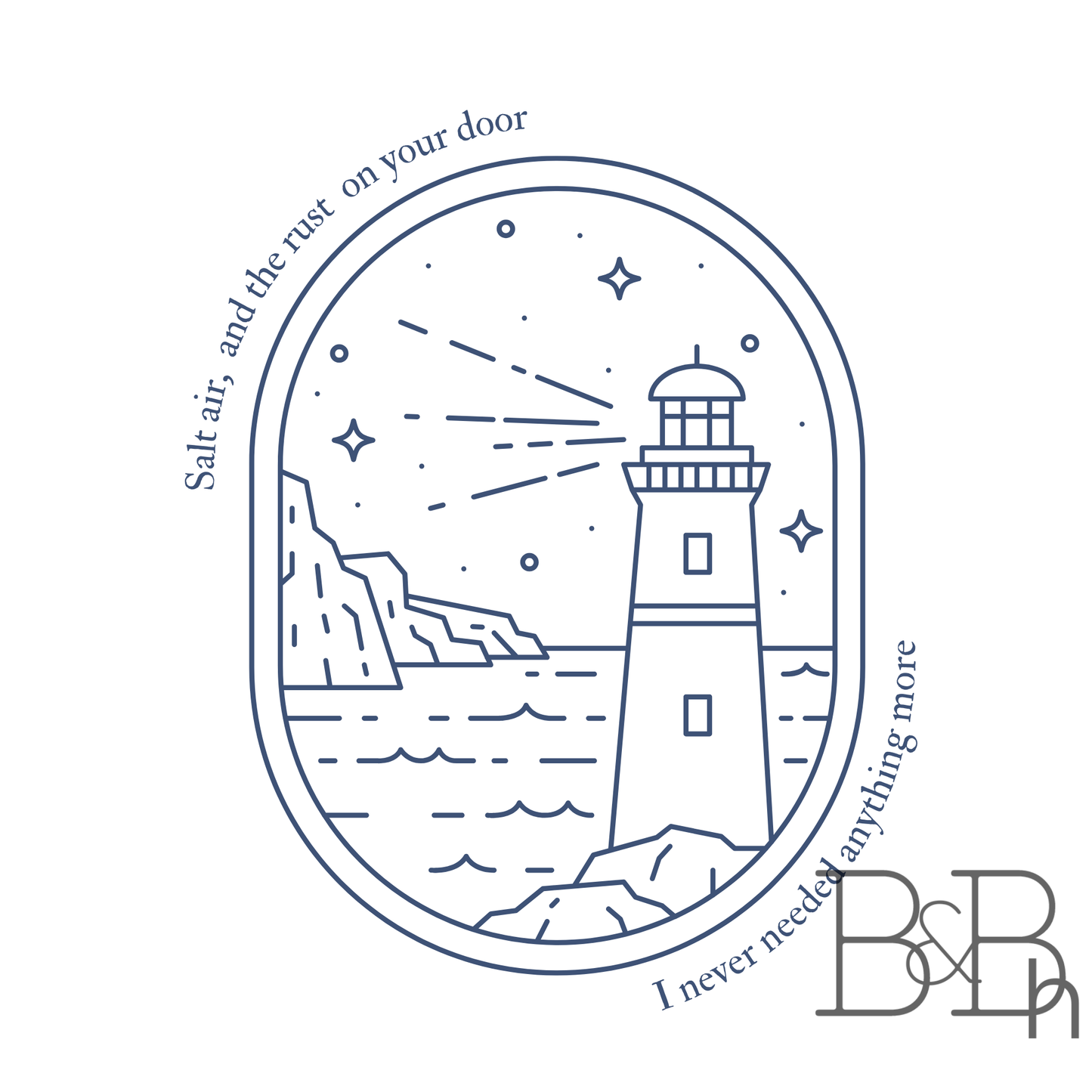 August Salt Air - 2" x 2.5" vinyl sticker