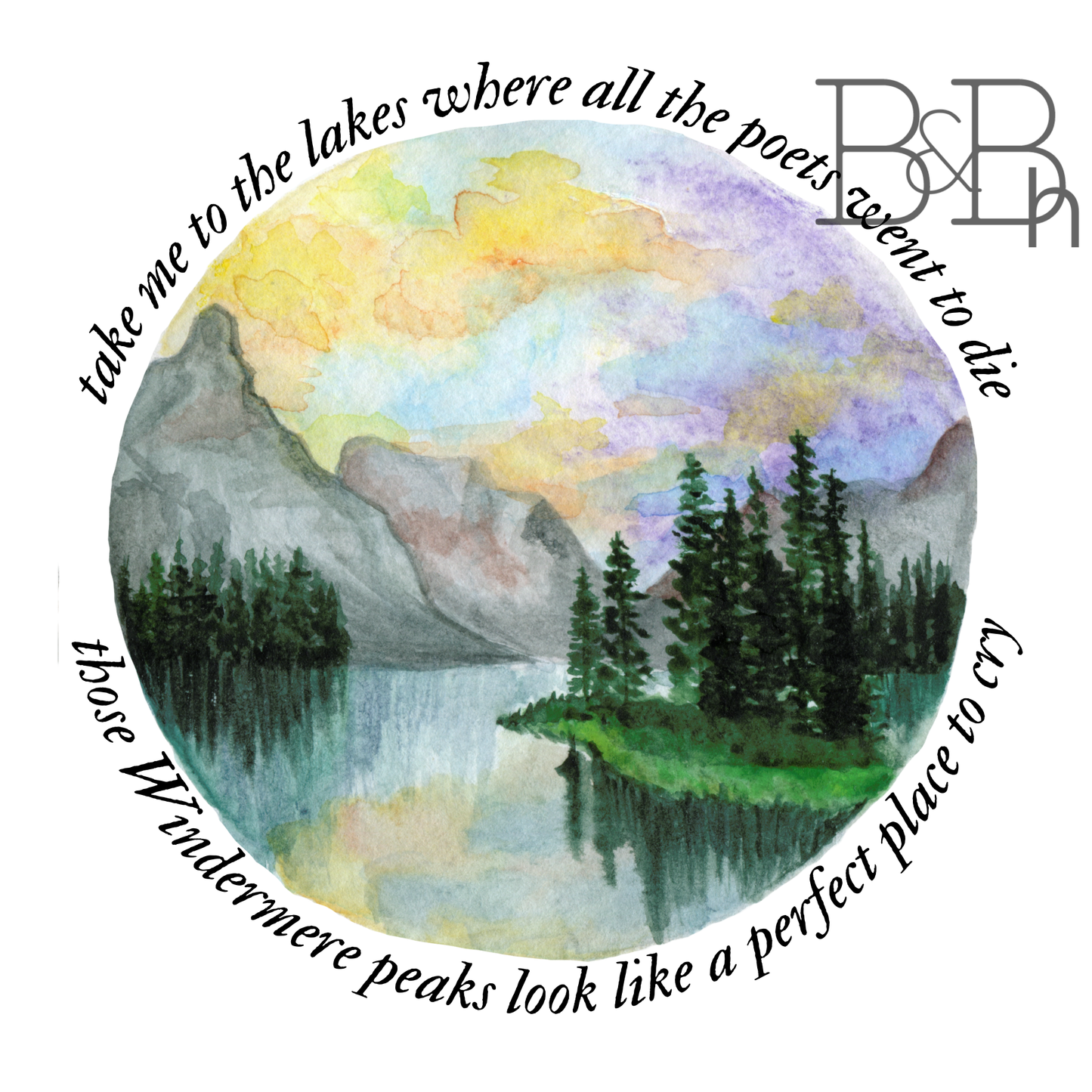 The Lakes - 2.5" x 2.5" vinyl sticker