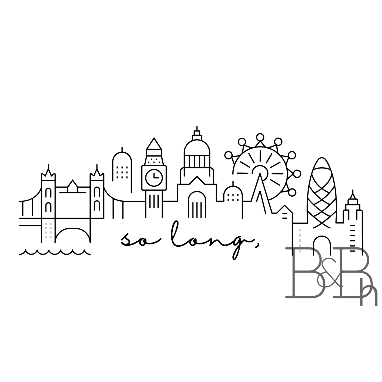 So Long, London - 3" x 1.3" vinyl sticker