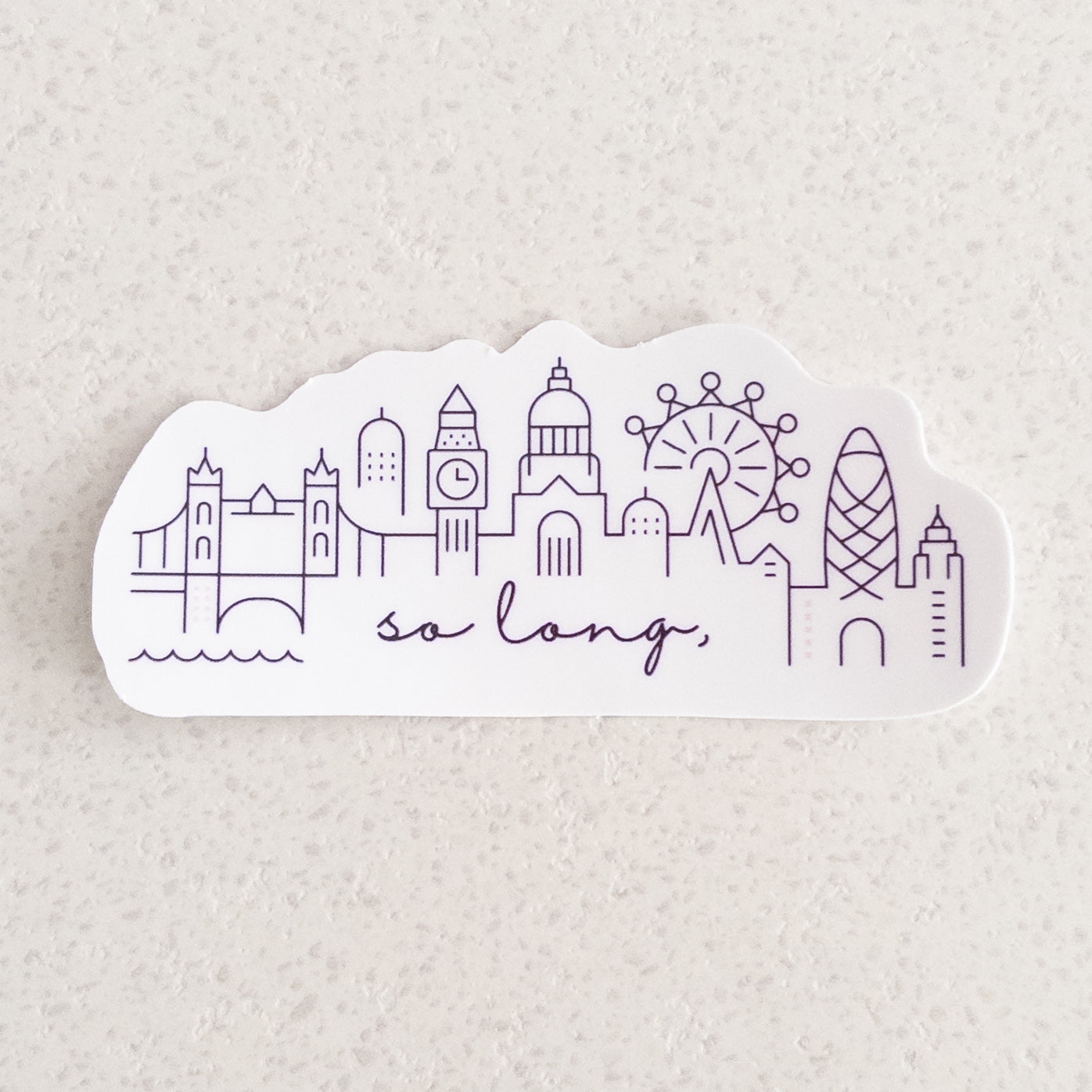 So Long, London - 3" x 1.3" vinyl sticker