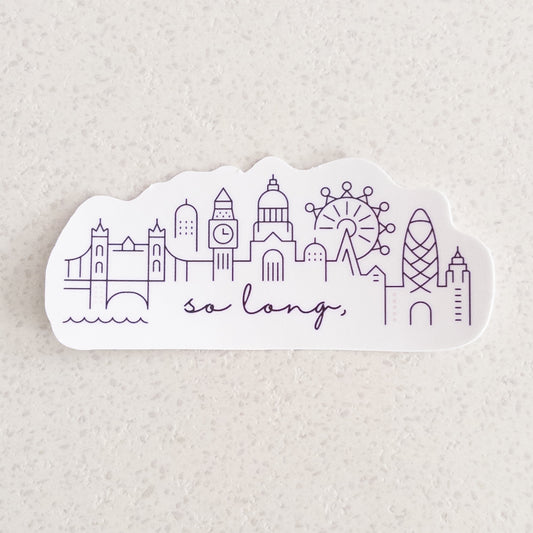 So Long, London - 3" x 1.3" vinyl sticker