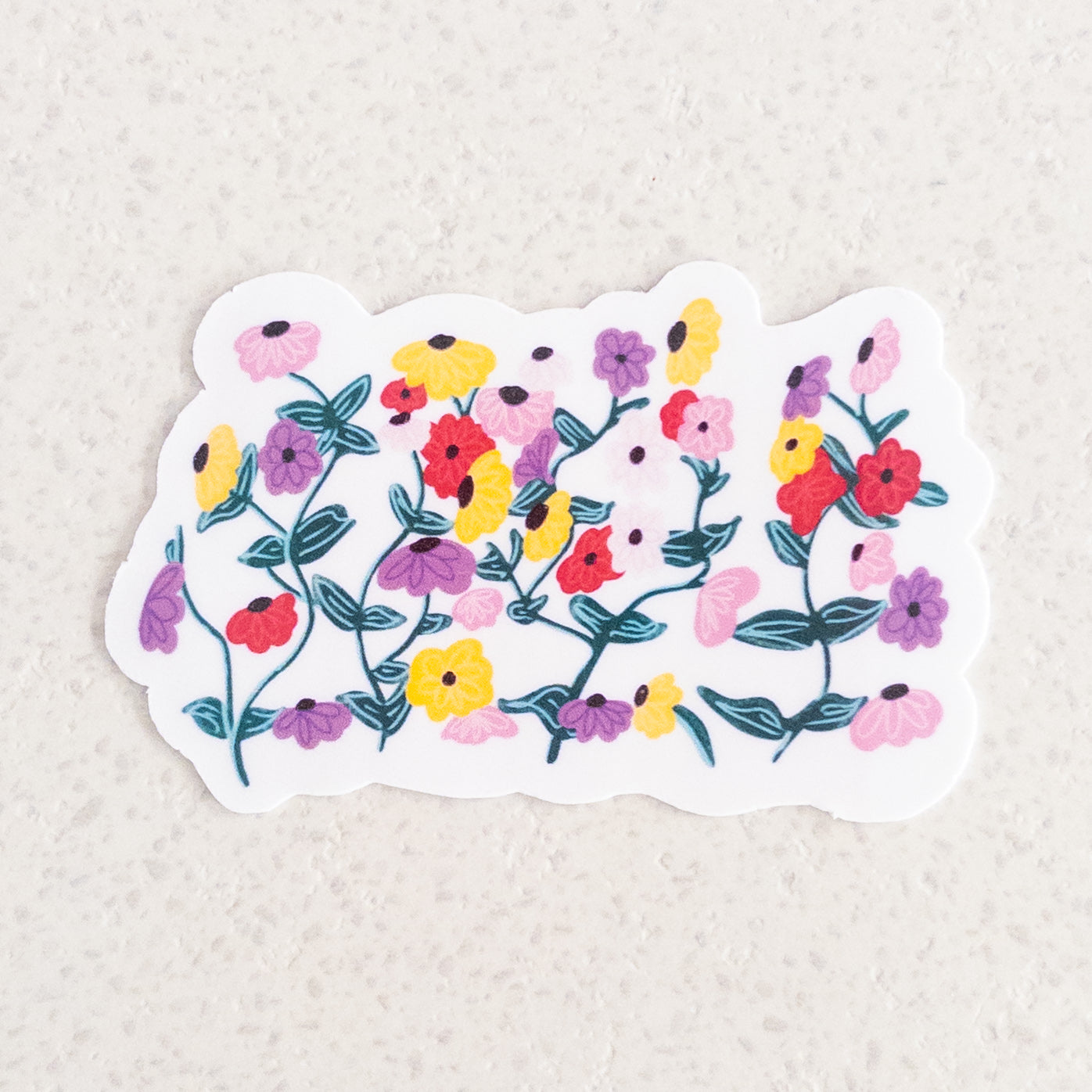 Surprise Song Piano Flowers - 3" x 2" vinyl sticker