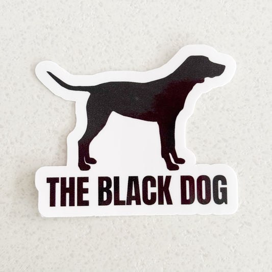 The Black Dog - 2.5" x 2" vinyl sticker