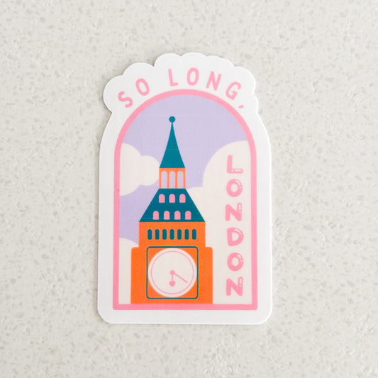 So Long, London (Tower) - 1.5" x 2.5" vinyl sticker