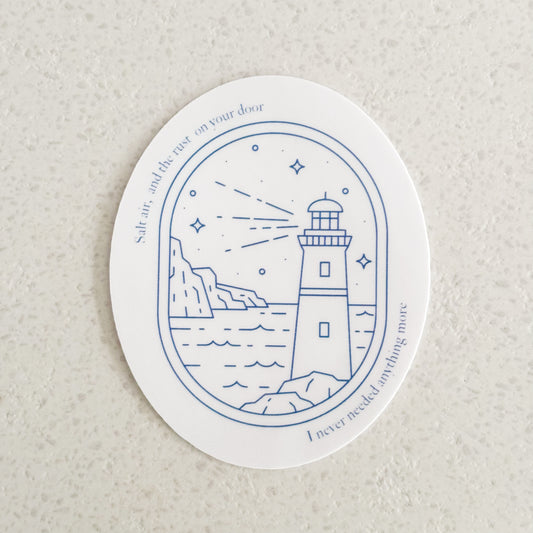 August Salt Air - 2" x 2.5" vinyl sticker