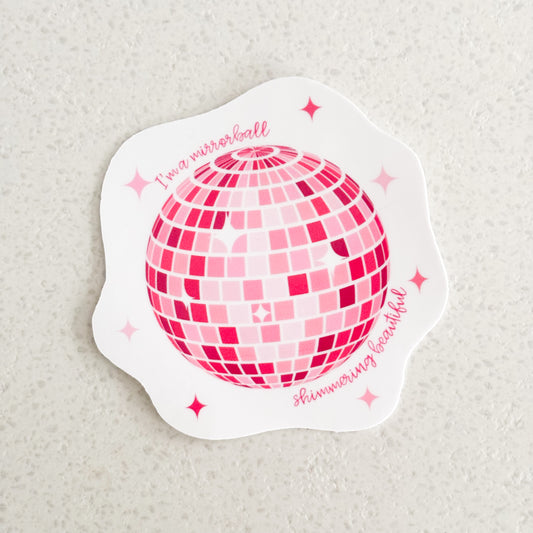 Mirrorball - 2.5" x 2.5" vinyl sticker